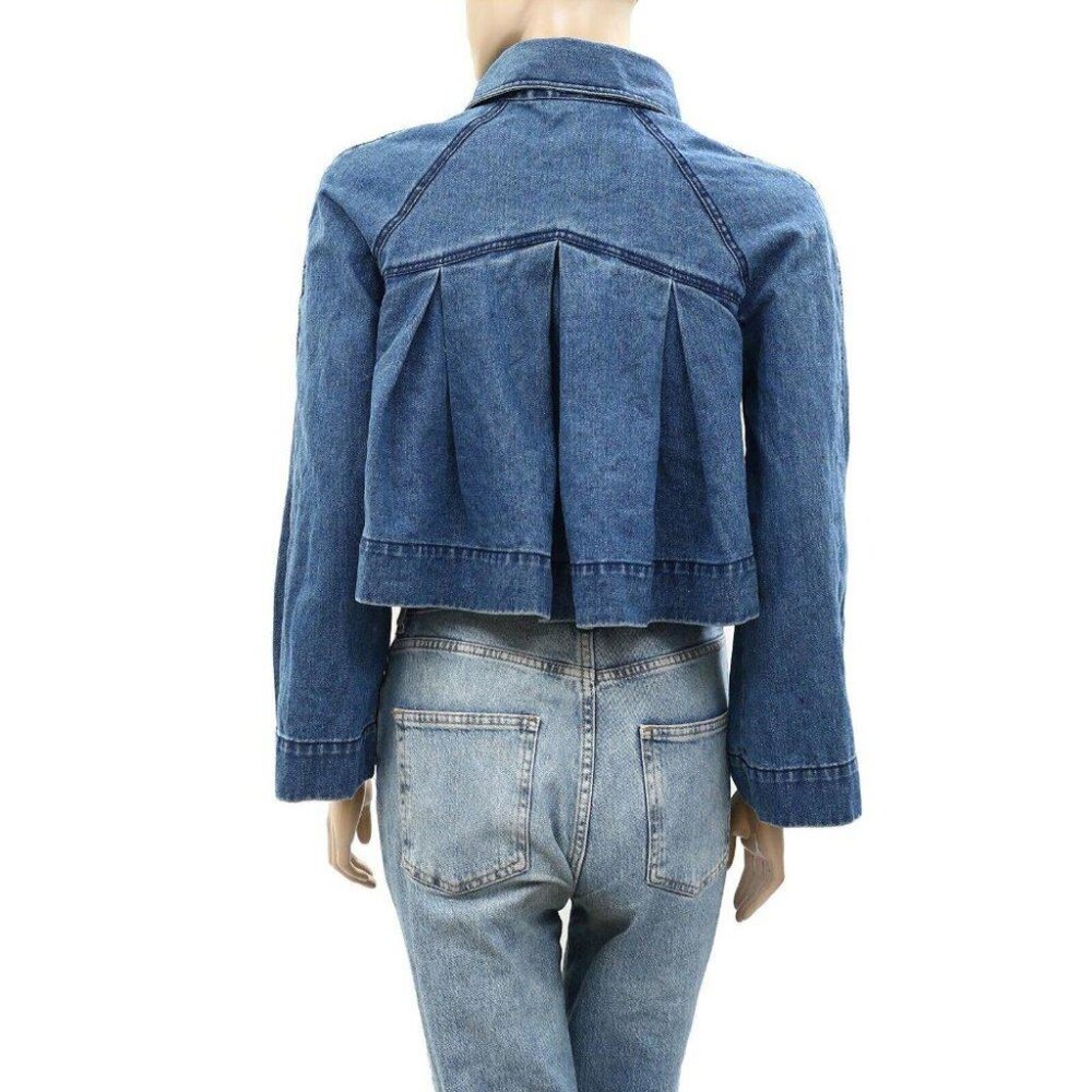 Merlette Verne Buttondown Denim Jacket Top Swing … - image 8